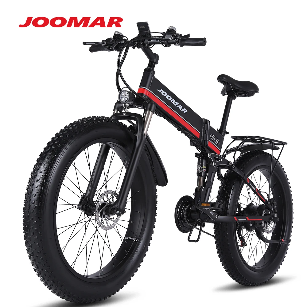 Bestellen JOOMAR Elektrische Bike 1000W Ebike Falten E Mountainbike Snowbike 4,0 Fett Reifen Fahrrad 48V 12,8 Ah Lithium-batterie JM01 Plus
