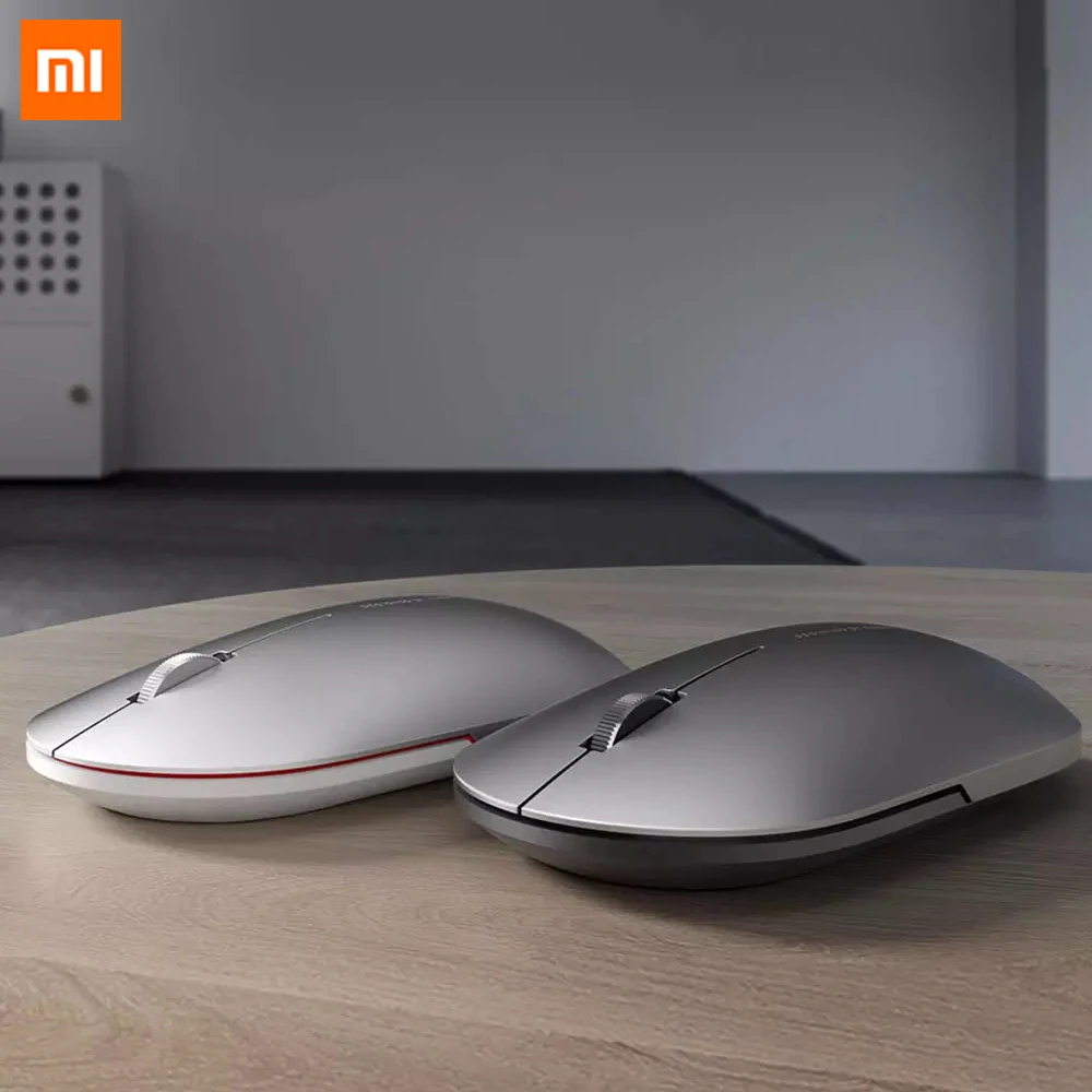 Металлическая Bluetooth мышь Xiaomi Mi модная Беспроводная Мини Портативная игровые