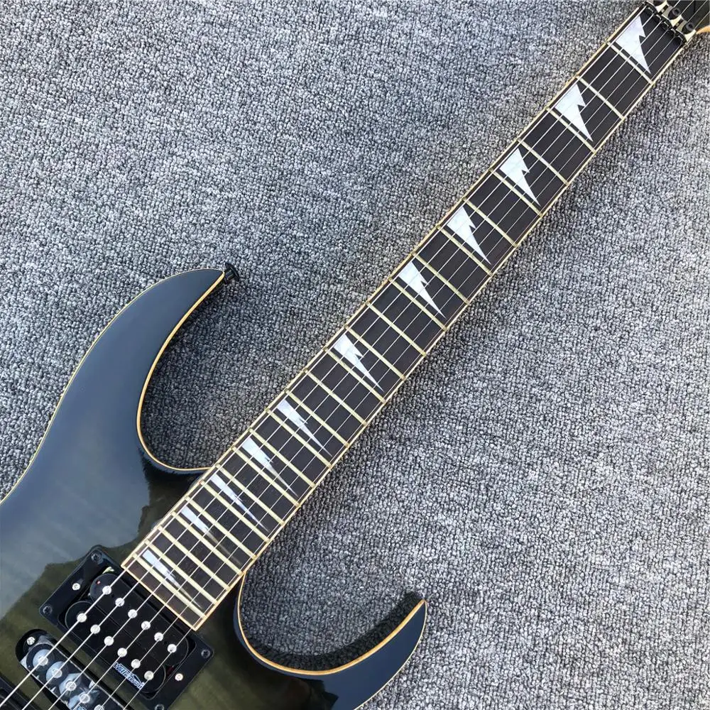 

2019 New Black Burst Maple 6 Strings Electric Guitar,Factory Custom Tremolo System Bridge Solid Wood Guitarra