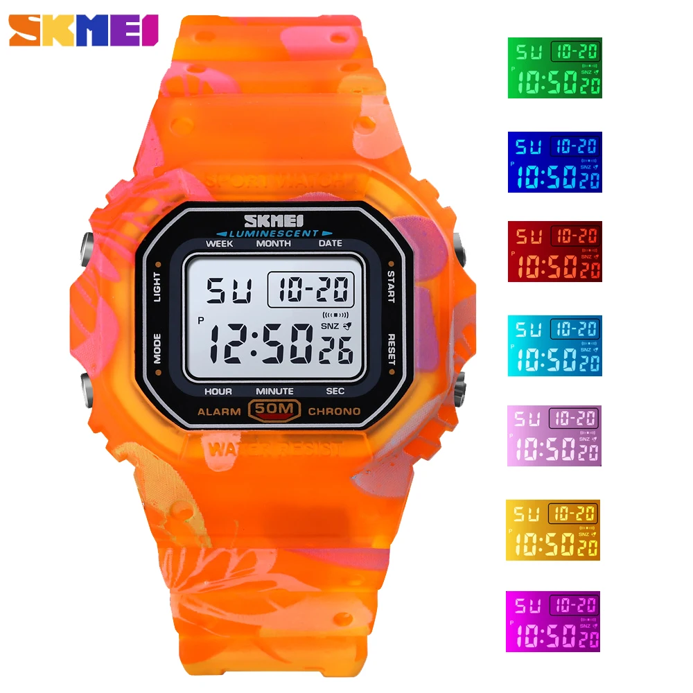SKMEI новые спортивные мужские часы Открытый военный водонепроницаемый хронограф