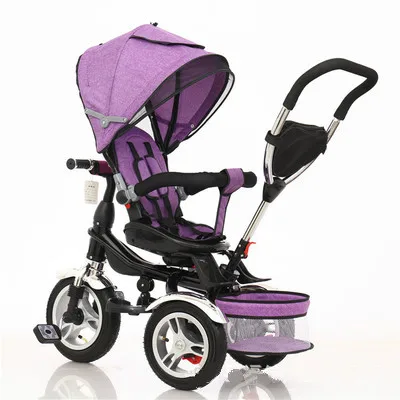 

Baby Stroller 3 In 1 Portable Baby Tricycle Children Tricycle Bike Bicycle Sit Flat Lying Trike Trolley Swivel Seat Free Shiping