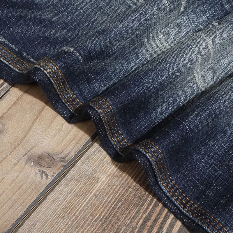 Italian Style Fashion Men Jeans High Quality Elastic Cotton Slim Fit Ripped Jeans Men Vintage Designer Casual Cotton Denim Pants