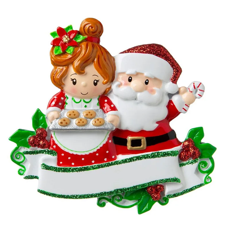 

2021 New Christmas Resin Pendant Santa Claus Christmas Tree Ornaments Small Strap Christmas Decoration Pendant