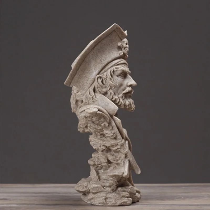 Европейская фигурка пиратского капитана скульптура украшение для комнаты