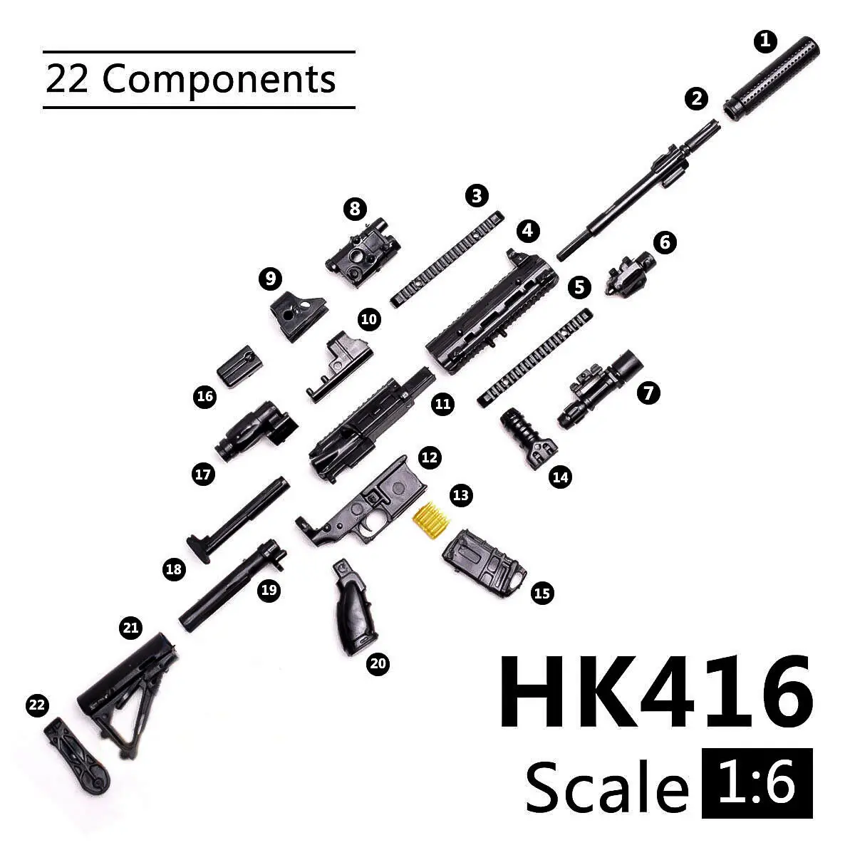 1:6 PUBG M416 HK416 винтовка монтажный пистолет модель головоломки для сборки