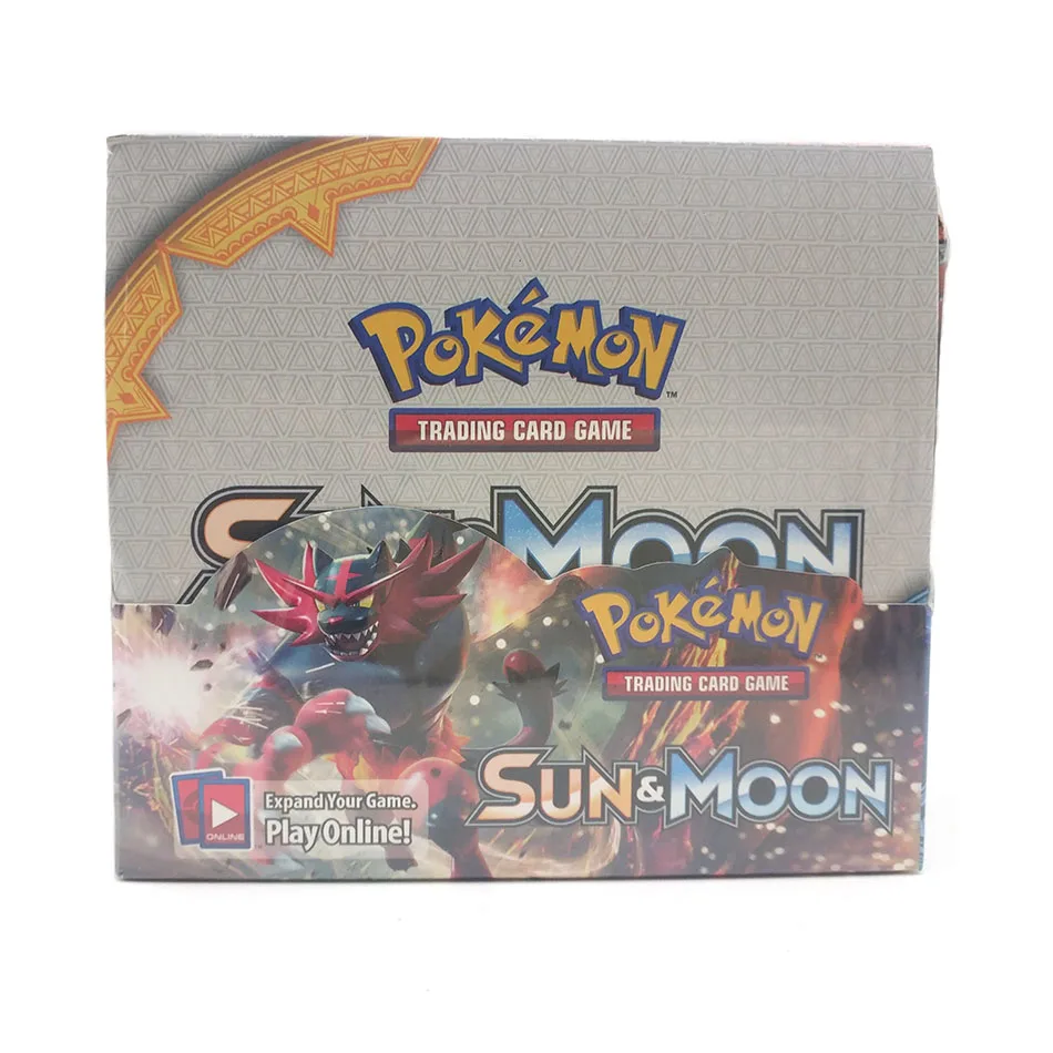 324 шт. карты Pokemon TCG: Sun &amp Moon Edition 36 упаковок в коробке коллекционная игра для