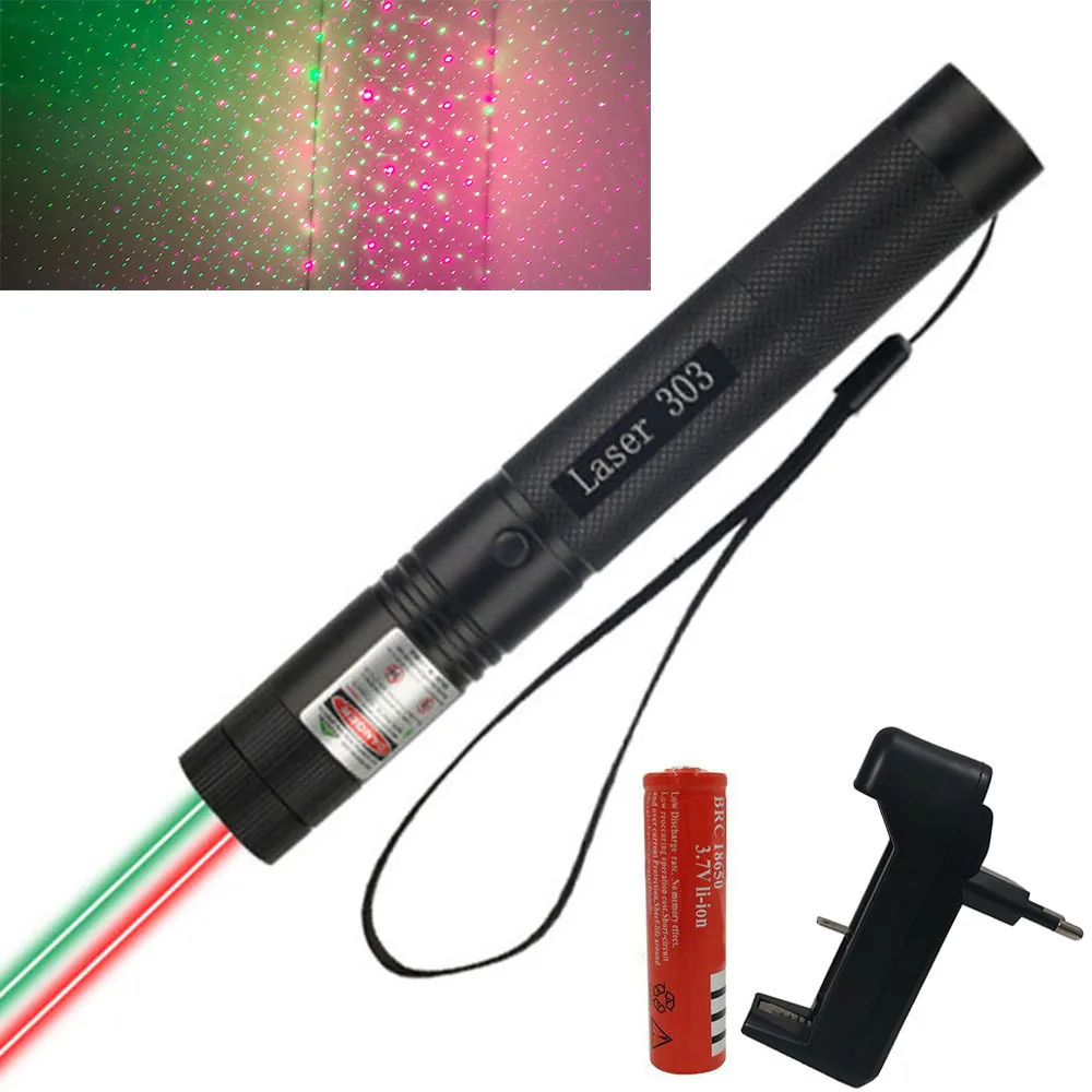 

Hunting High Power Green Red lasers Pointer Adjustable Focus Green Laser Pen 532nm 500 To 5000 Meters Lazer 303 Range