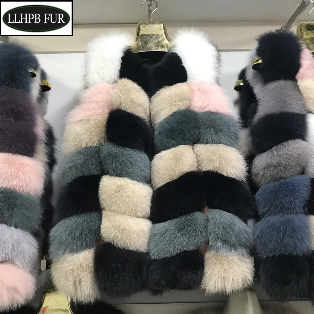 Hot Sell Winter Russian Women Genuine Fox Fur Vests Warm Fluffy Natural Coloful Vest Ladies Fashion Real Gilet | Женская одежда