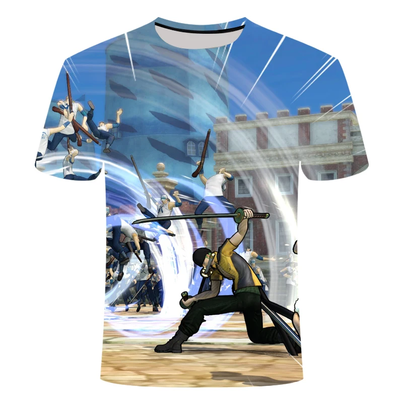 

2020 new Anime Tshirt Summer Men's and women Funny Print One Piece 3d T-shirt Male Hip hop Streetwear O-Neck T Shirts tops&Tees