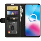 Чехол 1S2021 для Alcatel 1S 2021 (6.52in), чехол-кошелек с кармашком для карт, Стильный флип-чехол из искусственной кожи, защитный черный S1 Alcatel1S 6025H