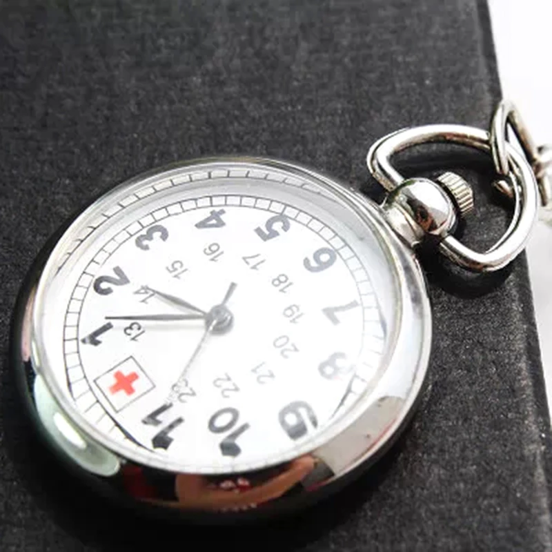 

Large Face Quartz Adult Round Luminous Gifts Metal Digital Accessories Pocket Nurse Watch