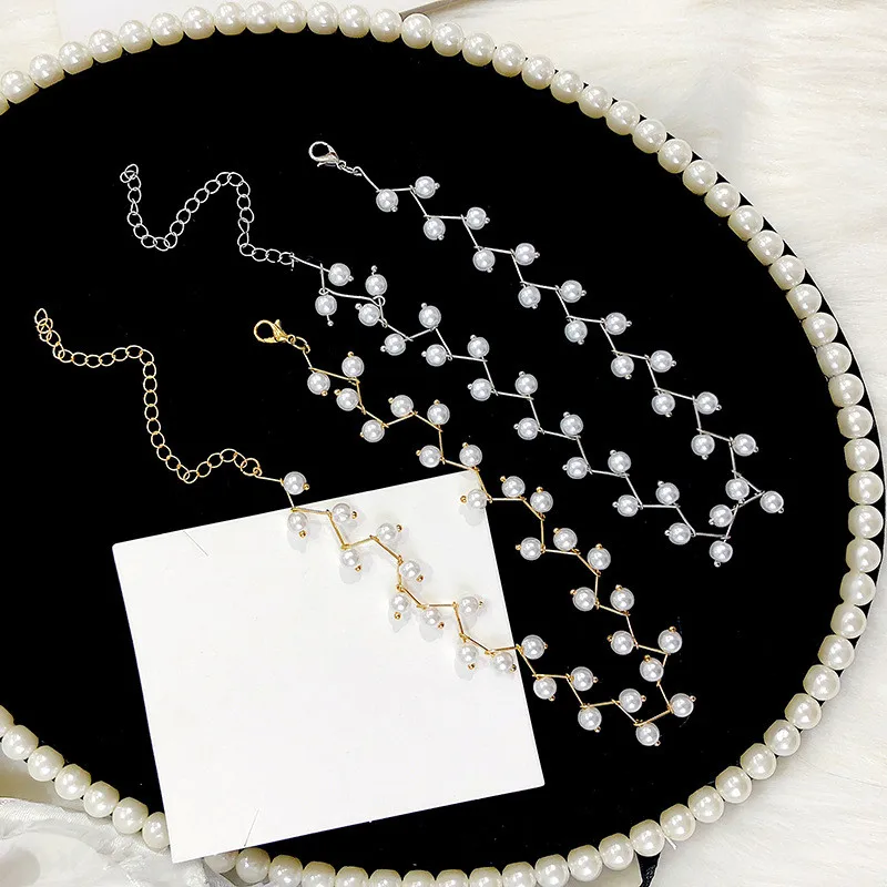 2020 Элегантное ожерелье Чокеры с искусственным жемчугом для женщин Свадебный