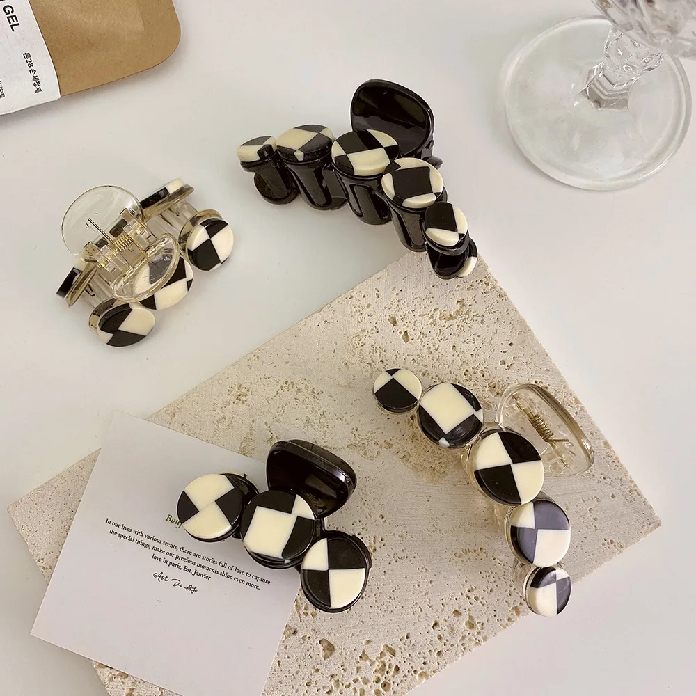 

Женские Геометрические заколки для волос, большие жемчужные Заколки-крабы для девочек, акриловые заколки, заколки для волос, аксессуары для...