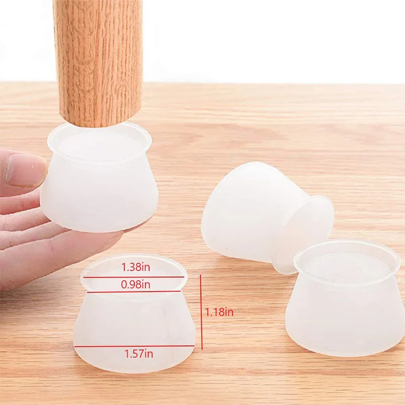 

8/16pcs Furniture Chair Leg Caps Rubber Feet Protector Table Feet Cover Floor Protector Non-slip Desk Chair Pad Mat Caps Foot
