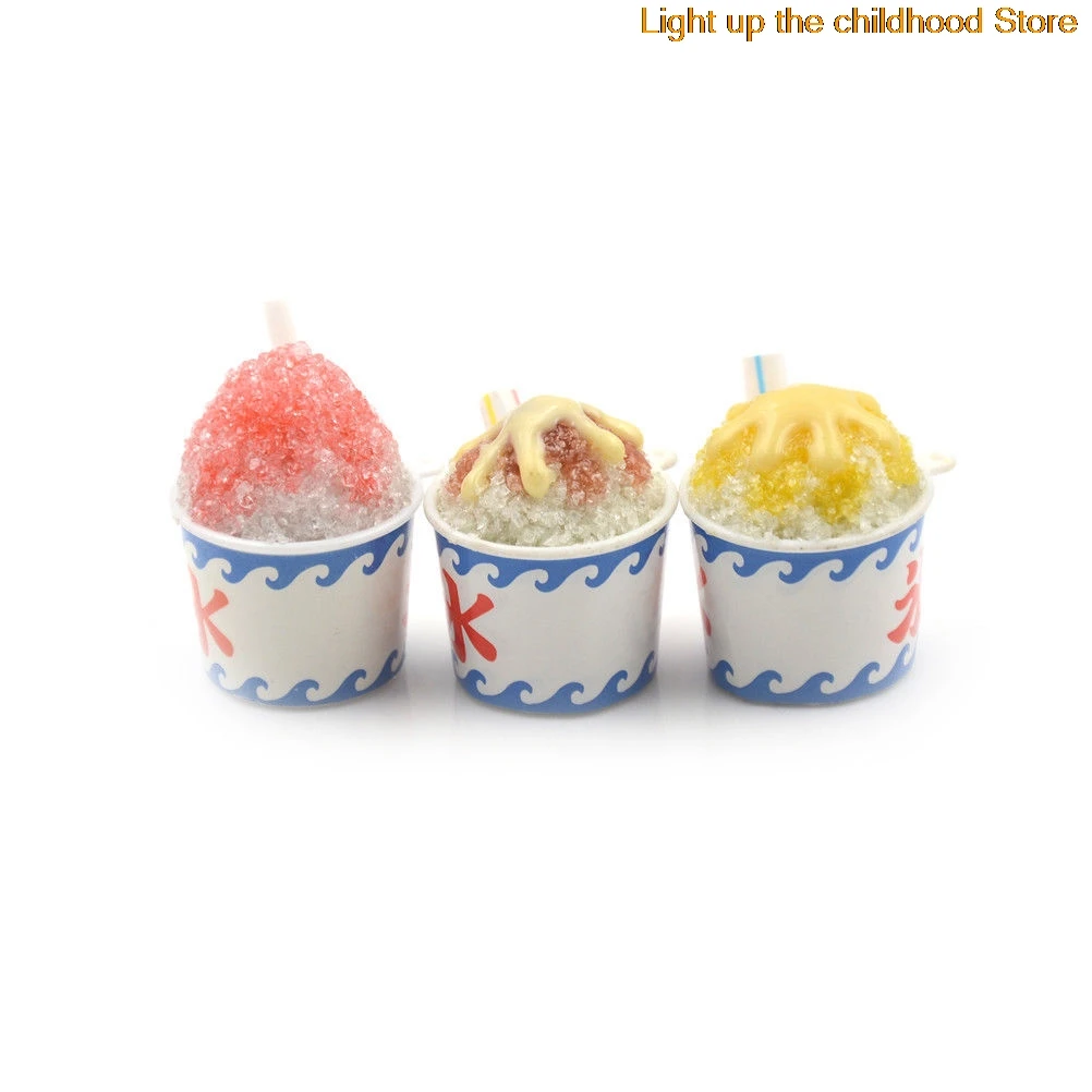 

1 Pcs High Quality 1/12 Scale Miniature 3D Cute Resin Mini Colorful Ice Cup Dollhouse Miniature Play Food For Doll Toy