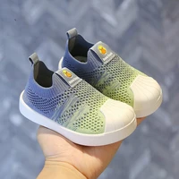 2021 new kids shoes for toddler girls boys sports shoes baby flats discoloration mesh children sneakers casual infant soft shoes