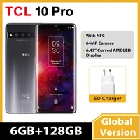 original tcl 10 pro smartphone 6gb128gb nfc 64mp camera snapdragon675 6 47 curved amoled screen android 10 4500mah battery