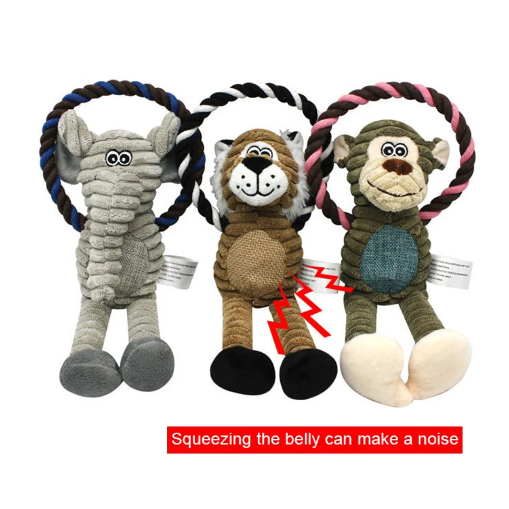 Аксессуары для домашних животных жевательная игрушка плюшевая обезьянка