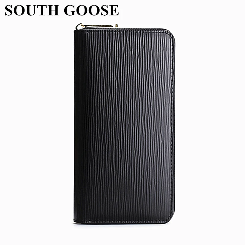SOUTH GOOSE High Quality Split Leather Daily Clutch Wallets Men Business Purse Card Holder Women Phone Coin Bag Elegant Pouch | Багаж и