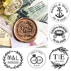 Индивидуальные инициалы логотип металлический штамп заказной воск уплотнение свадебные приглашения Ретро античный таможенная печать для конвертов