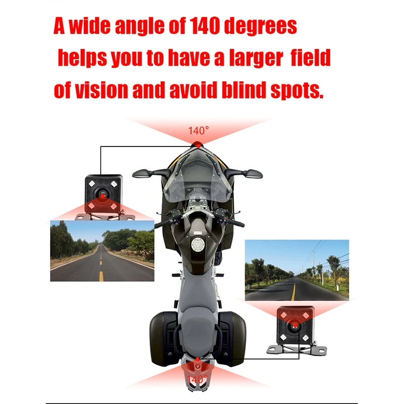 

Novel-HD1080P Motorcycle DVR Dual Camera Motorbike Dash Cam Video Camcorder Security DV168