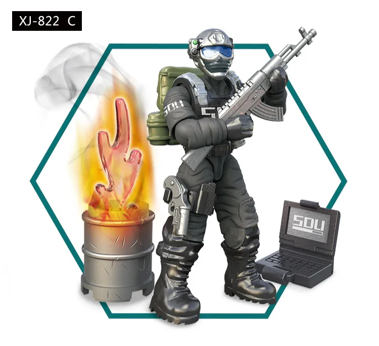 Колл военн duty mini SWAT soliders фигурки армейское оружие пистолеты наборы модель строительные блоки модель куклы кирпичи комплект 822