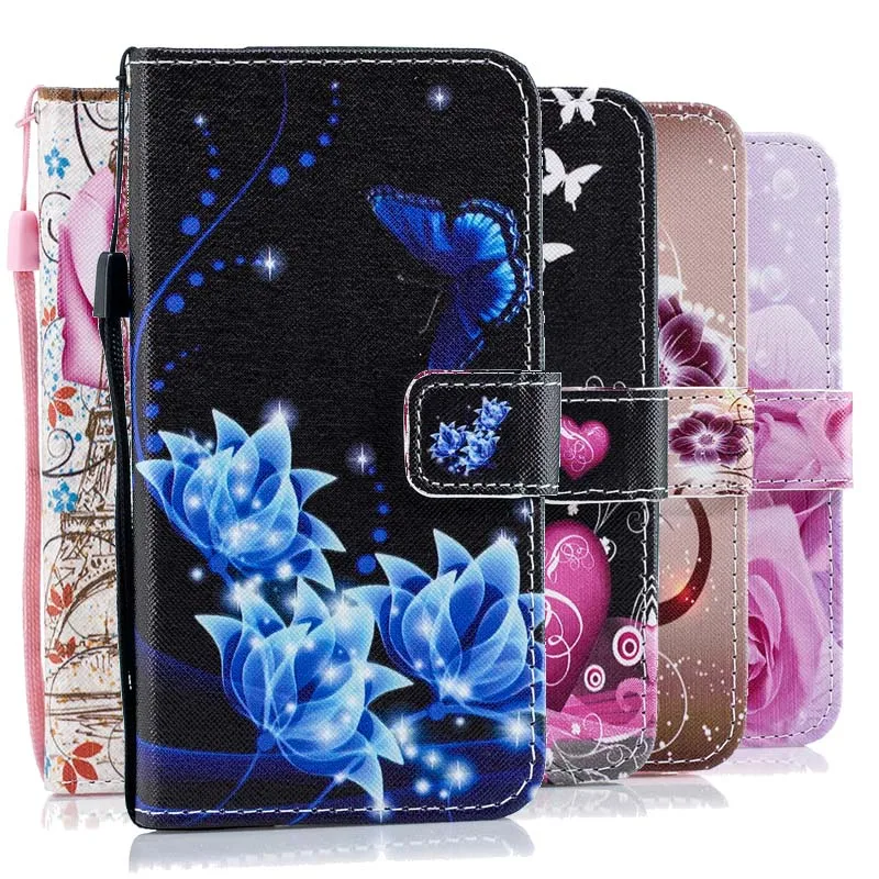 Модный кожаный чехол книжка с подставкой и отделением для карт Samsung Galaxy J2 Core J2Core 5 0