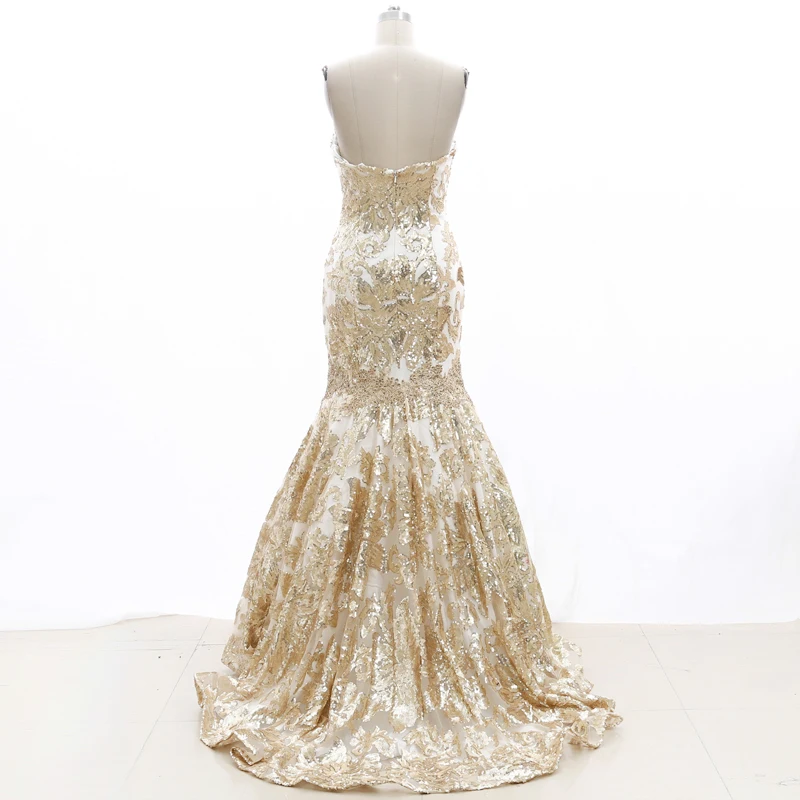 Stock Clean Arabic Prom Dress Mermaid Evening Gown 210220-052