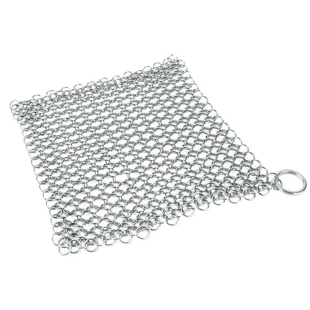 

1 Pc Steel Finger Cast Iron Cleaner Chain Brush Brush Palm Scrubber Kitchen mail Wash Tool Y2S4