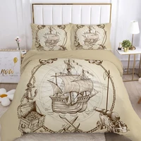 comforter bedding sets euro double 3d duvet cover set blanketquilt cover and pillowcase 220240 king queen bed set retro boat