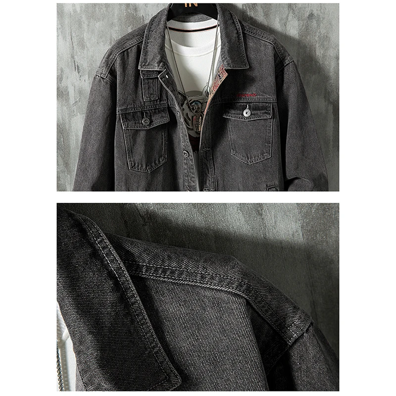 

Men's Jackets Fashion Male Trendy Denim Coats Men Outwear Windbreaker Cowboy Hip-Pop Jean Jackets Clothing Large Size Jackets