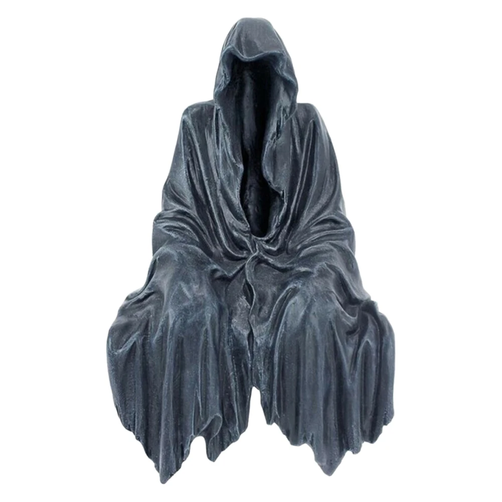 

Gothic Decor Shelf Sitting Statue Thriller Sitting Grim Reaper Statue Resin Ornaments Reaper Statue Gift Decoration Crafts