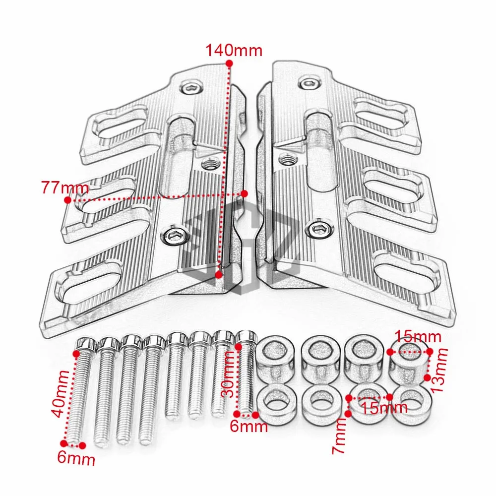 

Motorcycle CNC Universal Front Fender Decorative Cover Adjustable Caliper Bracket for DUCATI KTM Triumph Aprilia Benelli Harley