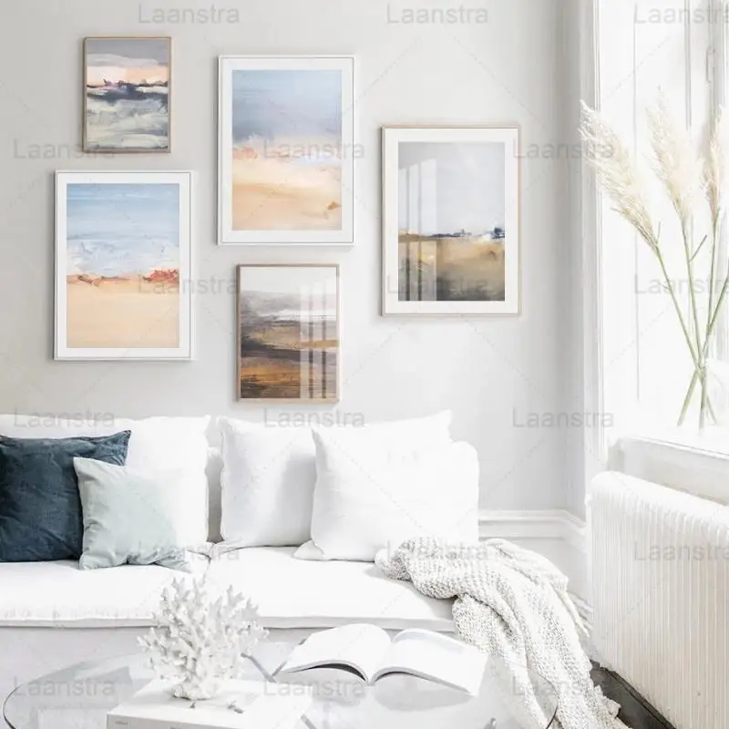 

Nordic Oil Painting Sea Scene Wall Art Pictures Modern Poster and Prints Canvas Paintings Scandinavian Home Decor Living Room