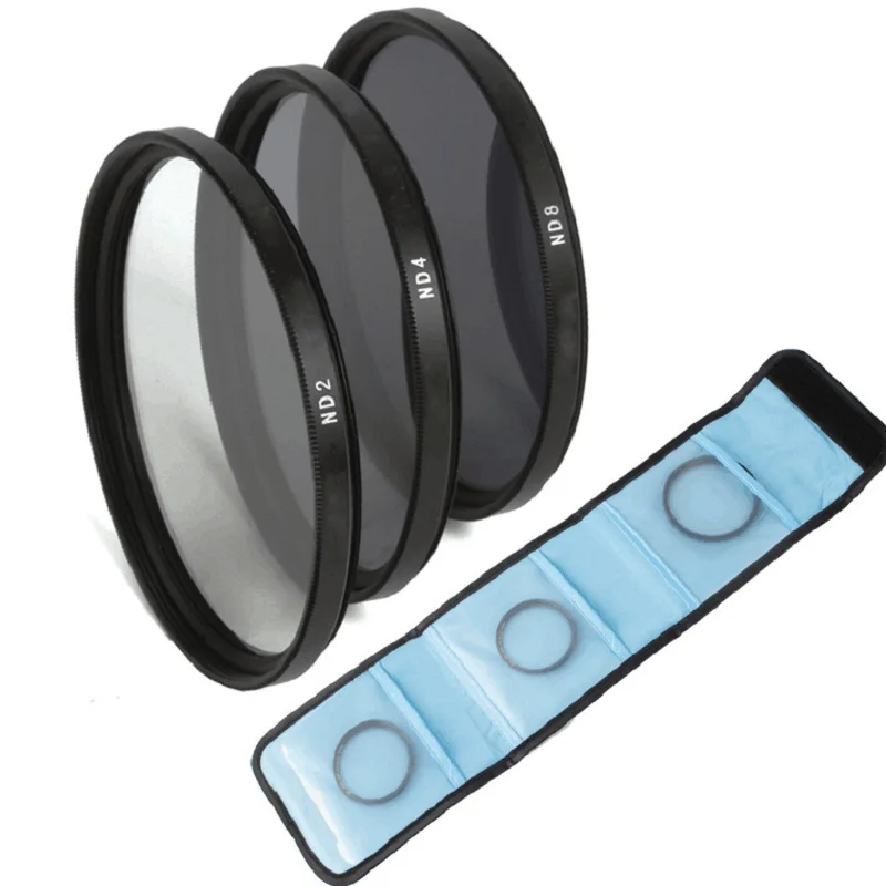 

Lightdow ND2 ND4 ND8 3 in 1 Lens Kit 49mm 52mm 55mm 58mm 62mm 67mm 72mm 77MM Neutral Density Filter Lens Set