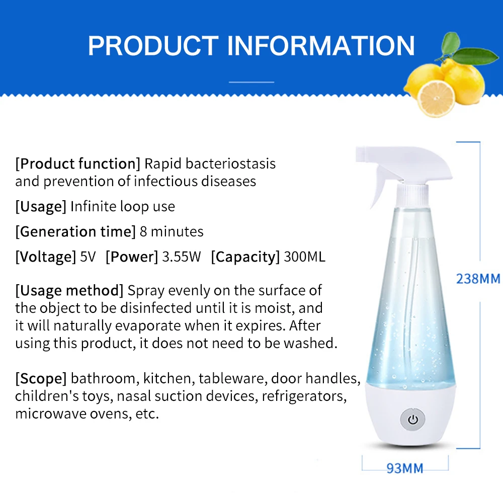 

84 Disinfection Water Electrolytic Generator Sodium Hypochlorite Generator Disinfectant Liquid Making Machine Clean Air Spray