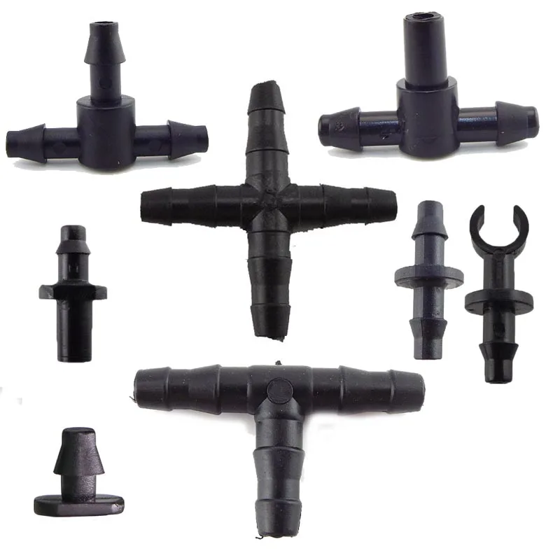 Садовая капельная лампа фитинг 4/7 мм замок с бородкой для шланга тройник прямые