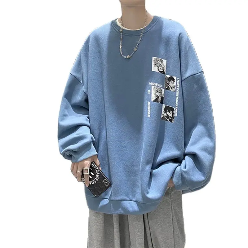 

Gray One Piece Hoodie Fashion Cartoon Harajuku Clothes Boys Casual Cool Sweatshirt Streetwear