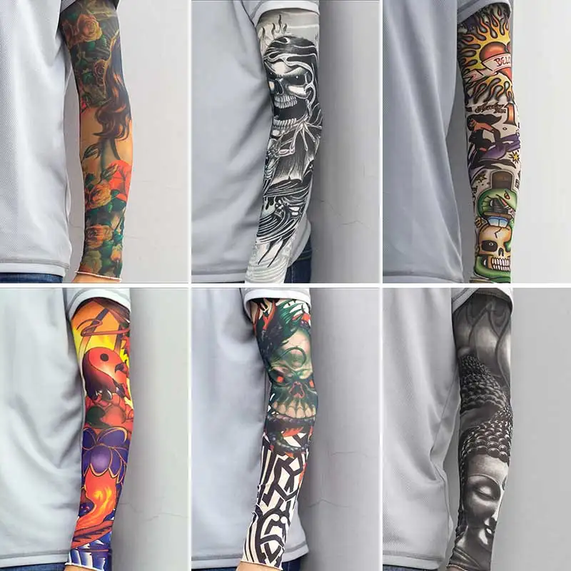 Outdoor Tattoo Arm Sleeve for Sun Protection Running Warmers Compression Cycling UV Sport Bike Cover | Аксессуары для одежды