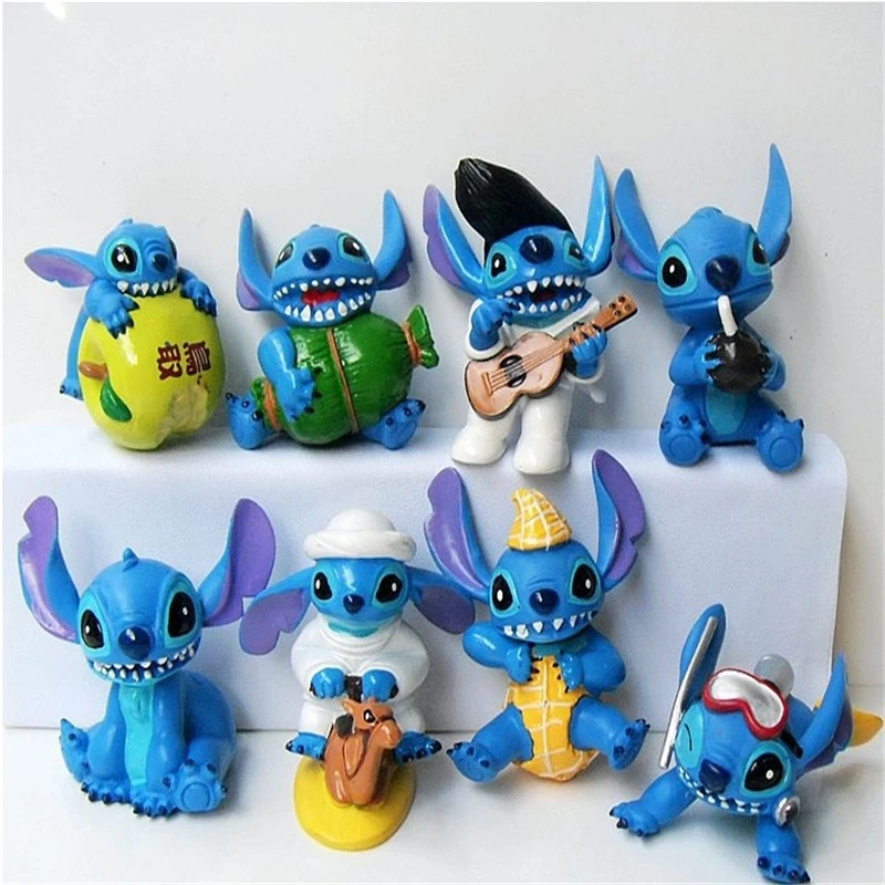 24Pcs/set Lilo &amp Stitch 6cm Action Figure Posture Anime Decoration Collection Figurine Toy model for children gift | Игрушки и хобби