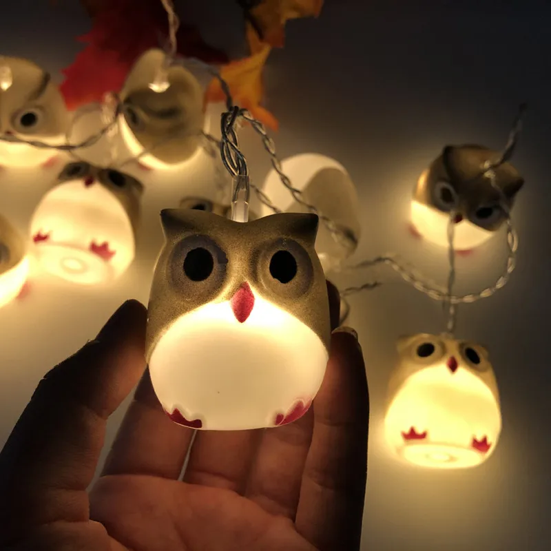 

Cartoon LED String Lights Owl Leds Light for Window Children Bedroom Decoration Battery Power Indoor Decors Holiday Fairy Luces