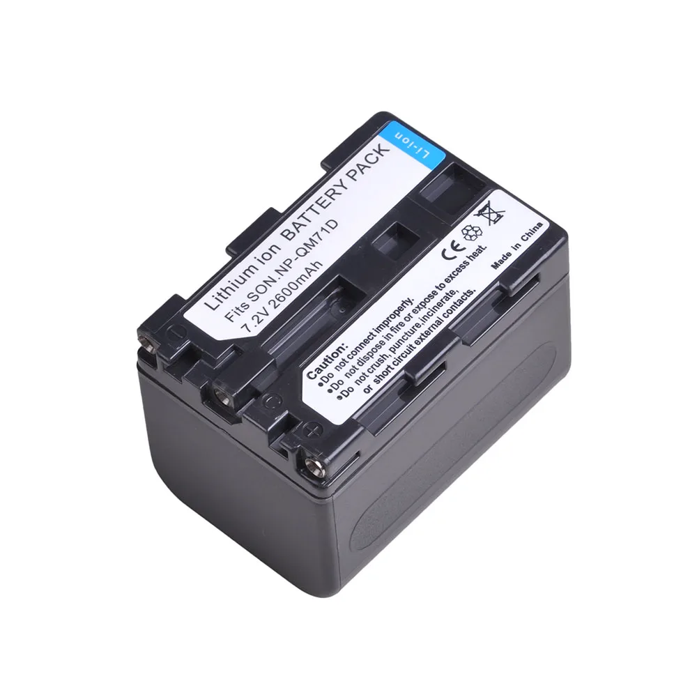 Аккумулятор 2600 мА · ч NP-QM71D NP QM71D FM70 для Sony CCD-TRV106K TRV108E DCR-PC300K TRV24 TRV480 DVD100 HC1 GV-D1000 HVL IRM