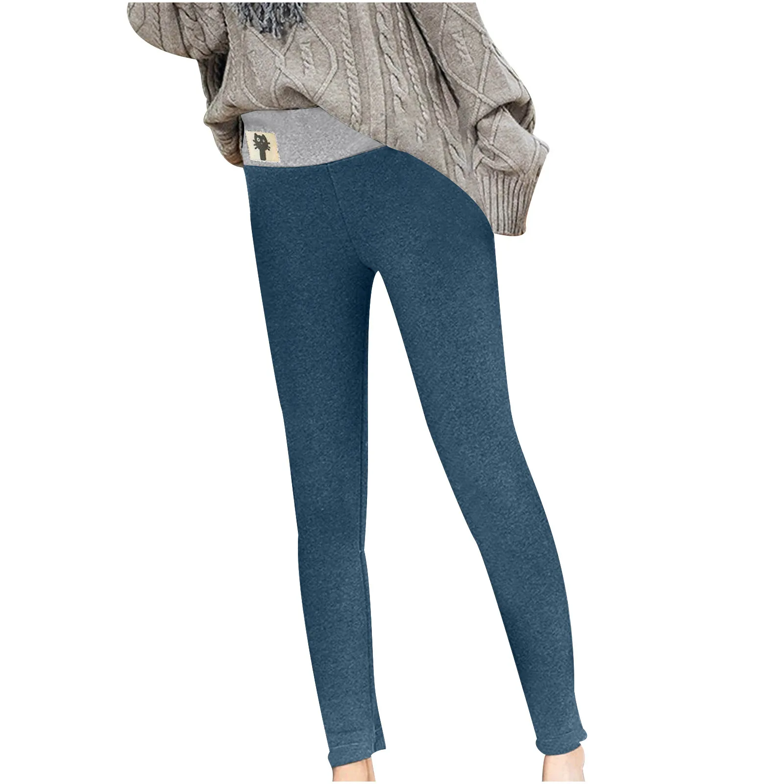 Женские теплые леггинсы с плюшевой подкладкой разноцветные бархатные высокой