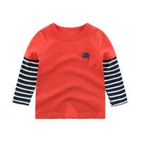 kids tops t shirt long sleeve baby girls boys childrens cotton new popular red white autumn spring for 2 3 4 5 6 7 8 years