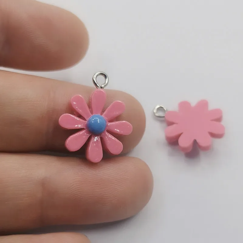 10 шт. милые Подвески из смолы в виде маленькой маргаритки подвески подсолнуха для
