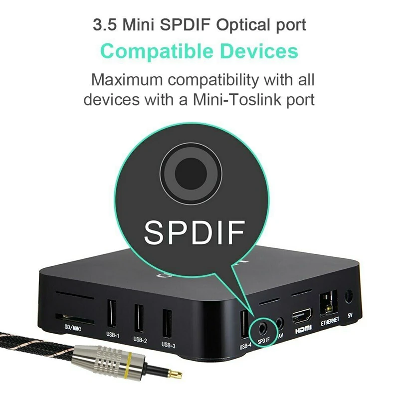 Оптический кабель Toslink to Mini 3 5 мм SPDIF с цифровым звуком м | Электроника