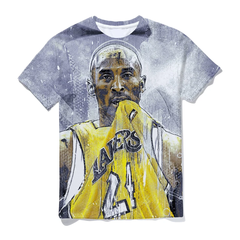 Футболка с рисунком Коби Брайант летняя хипстерская футболка унисекс 3D принтом