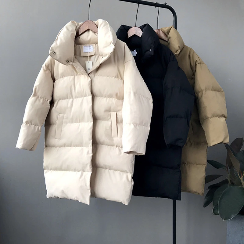 

2020New Winter Thick Parka Long Coaton Padded Coat Women Warm Oversize Jacket Female Streetwear Outwear Casual Clothes
