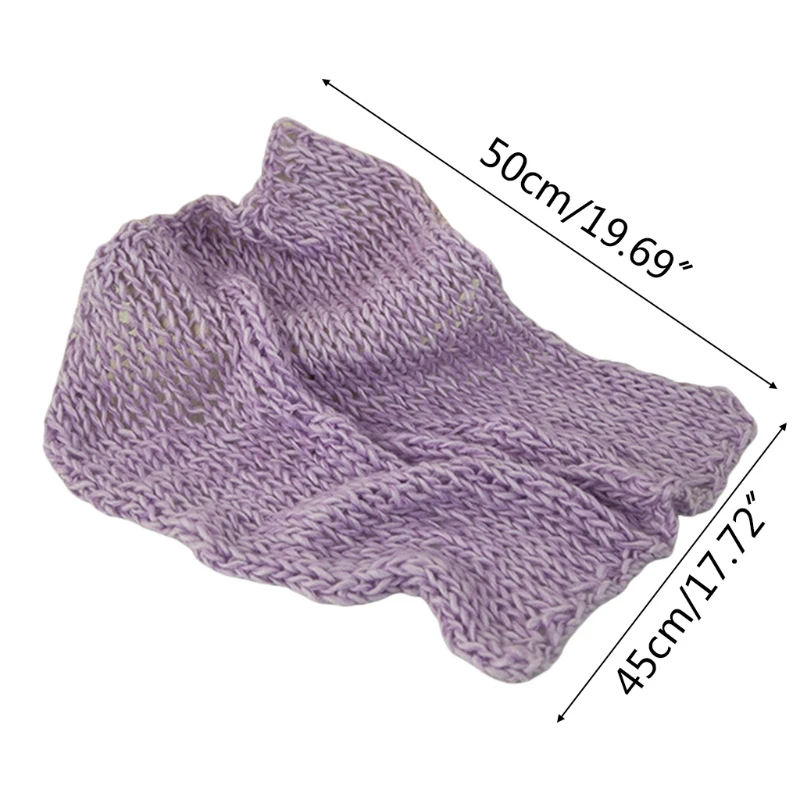 

Newborn Photography Props Knitted Wool Crochet Baby Blanket Basket Accessories M76C