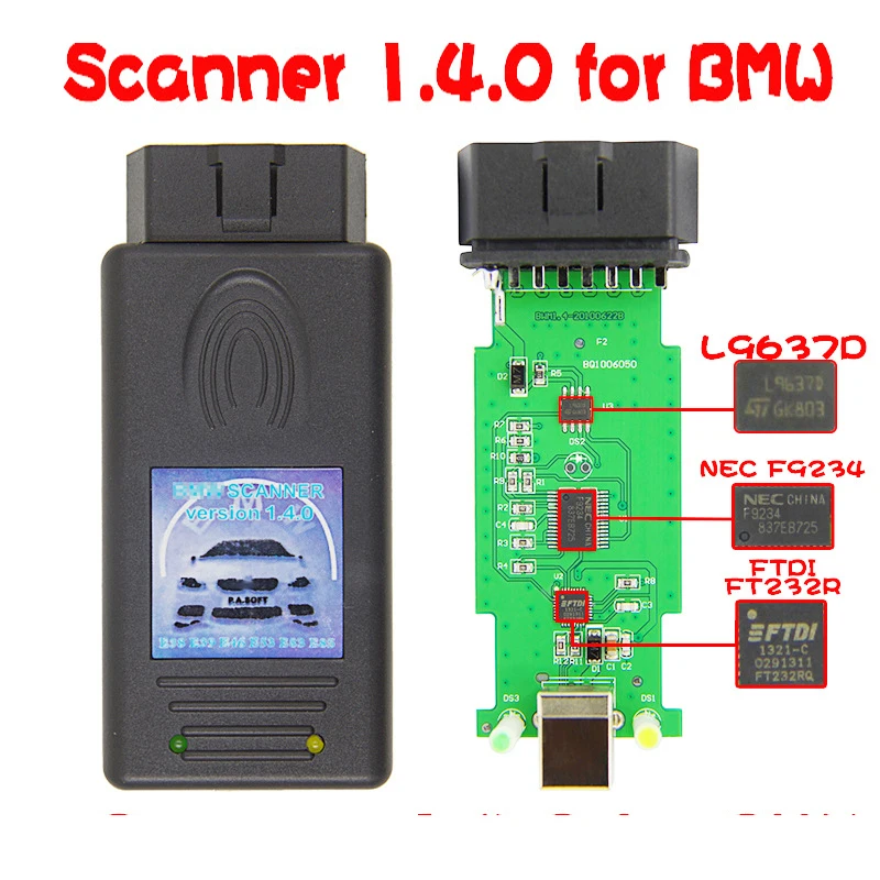 Считыватель кодов OBD2 для BMW Сканер 1.4.0 разблокированная версия серии Версия 1 4